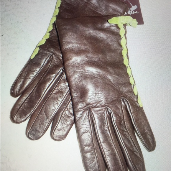 NWT Cole Haan gloves size 7 leather/cashmere - Picture 5 of 6